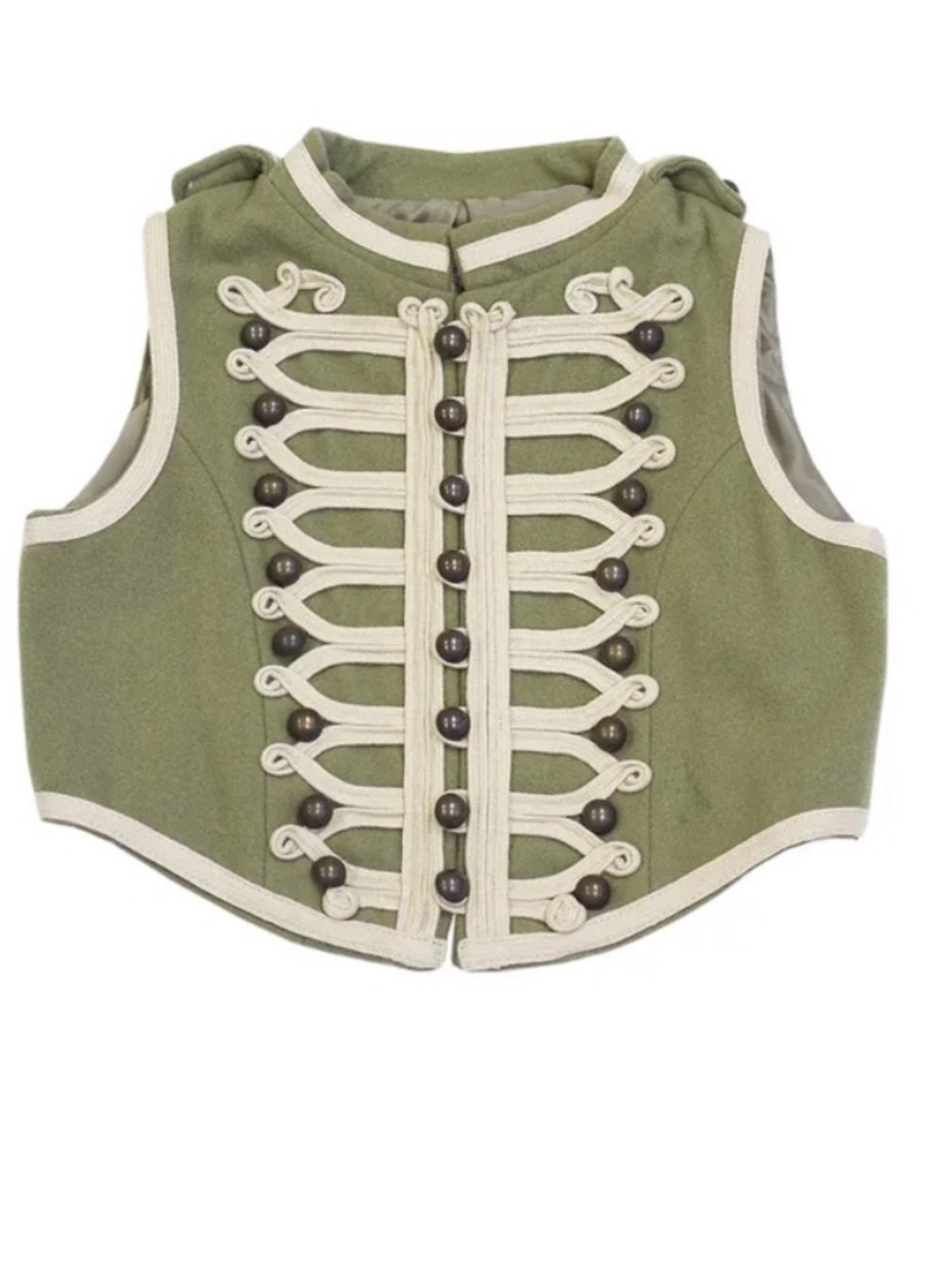 Stella McCartney kids Olive Military-Inspired Cropped Vest 6 years old
